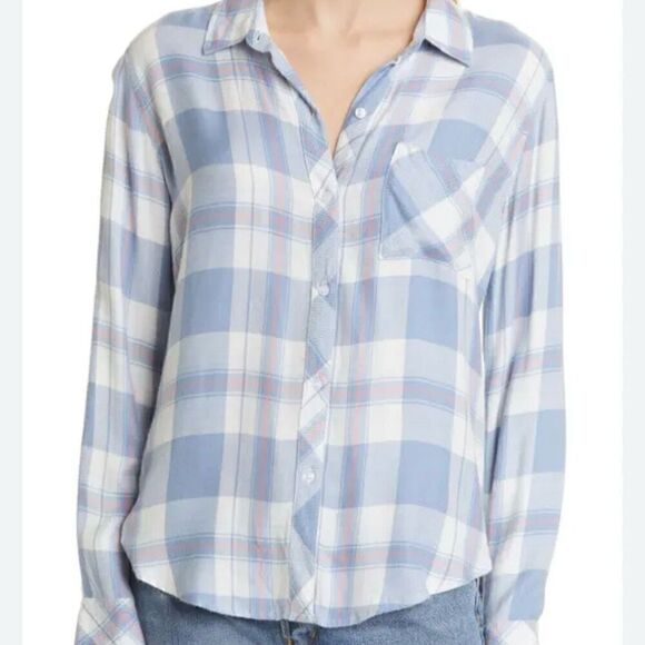 Rails Hunter Blue Lake Coral Buttoned Down Shirt Size S - Picture 2 of 10